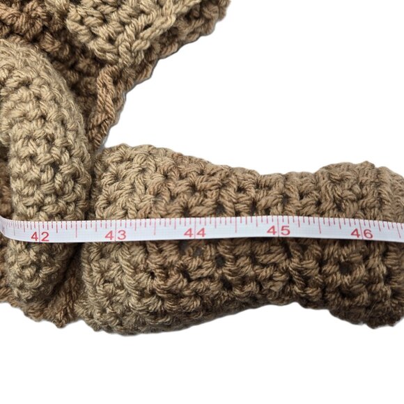 Pug Breed Puppy Dog Shades of Brown Scarf Crochet Handmade byBren - Picture 5 of 6